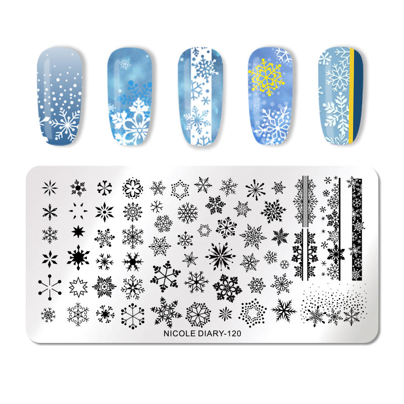 Nicole Diary - 120 Crystalized Snow Stamping Plate