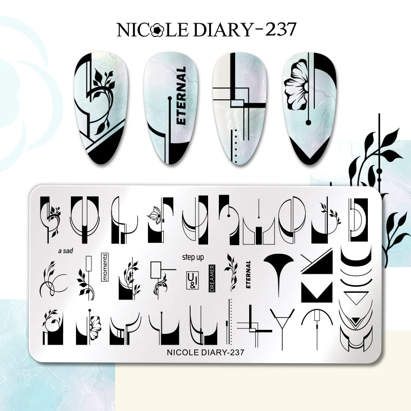 Nicole Diary - 237 French Circut Stamping Plate