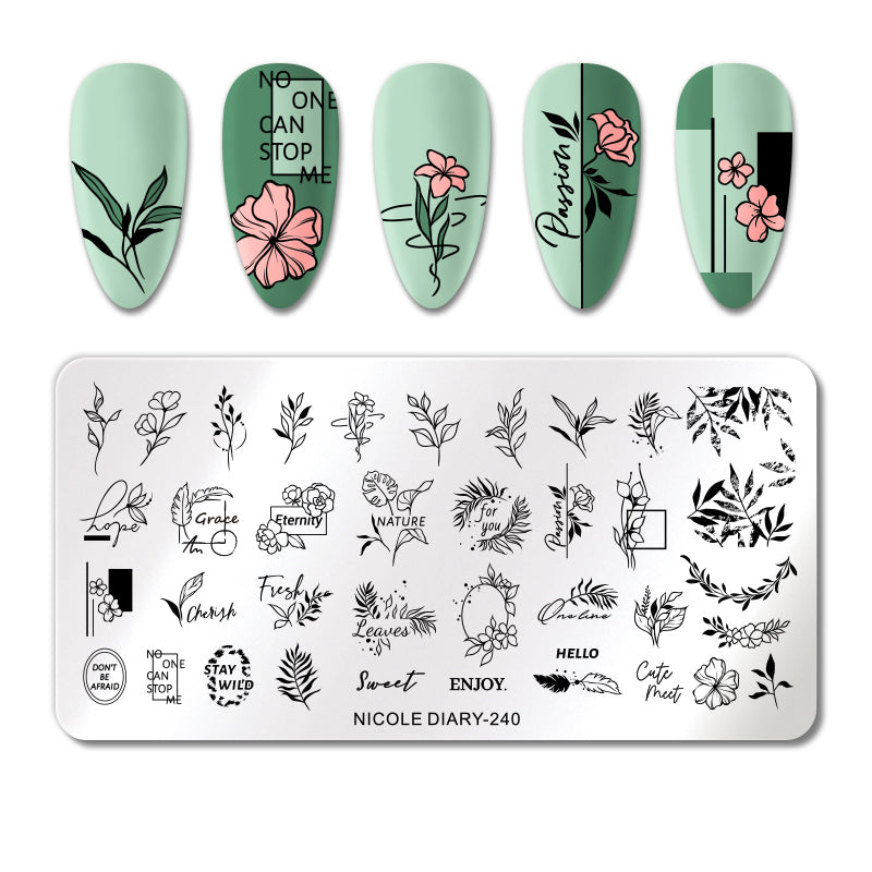 Nicole Diary - 240 Positive Nature Stamping Plate