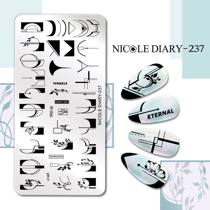 Nicole Diary - 237 French Circut Stamping Plate