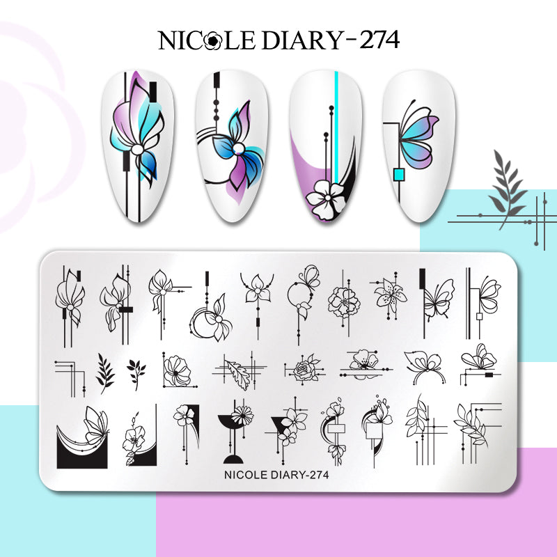 Nicole Diary - 274 The Finest Flower Stamping Plate