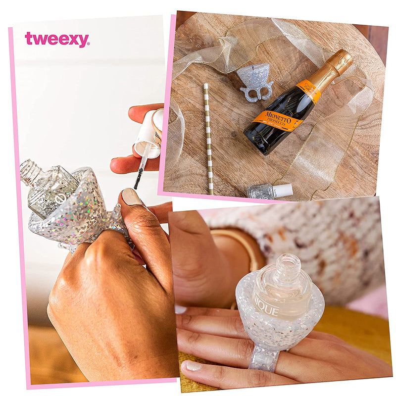 Tweexy - Opal Sparkle Nail Polish Holder Ring