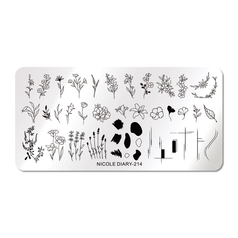 Nicole Diary - 214 Floral It All Stamping Plate