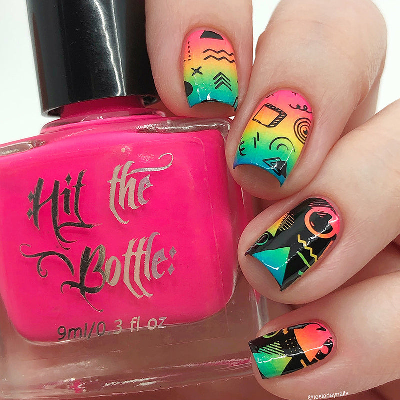 Hit The Bottle - Retro Patterns - 80's & 90's Stamping Plate