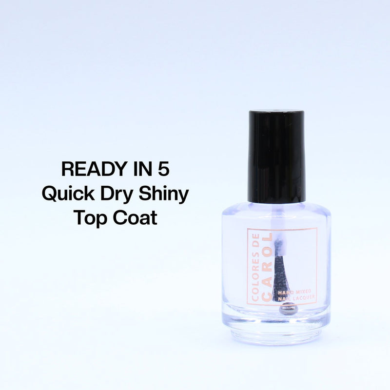 Colores de Carol - Ready in 5 Quick Dry Shiny Top Coat Nail Polish