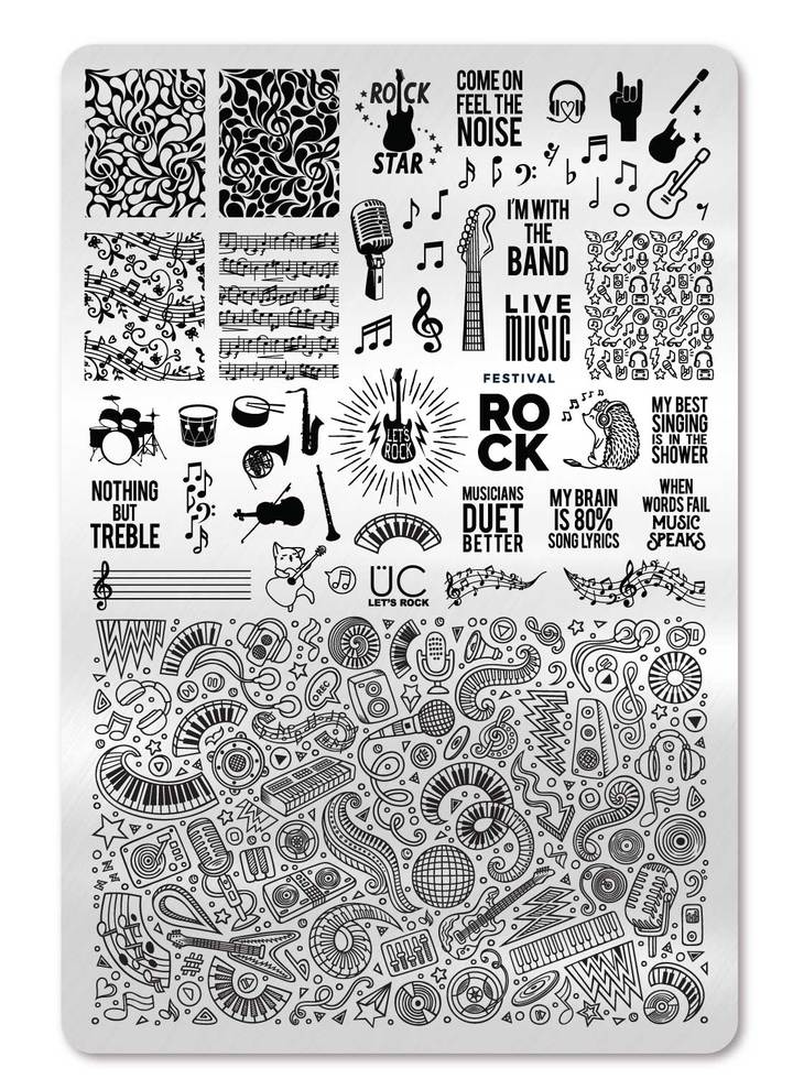 UberChic Beauty - Let's Rock Stamping Plate