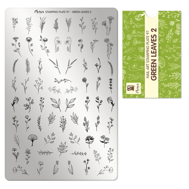 Moyra - 97 Green Leaves 2 Stamping Plate