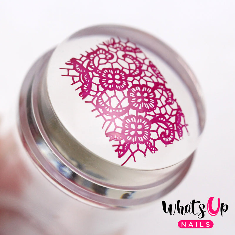 Whats Up Nails - Medium Double Sided Clear Stamper & Scraper