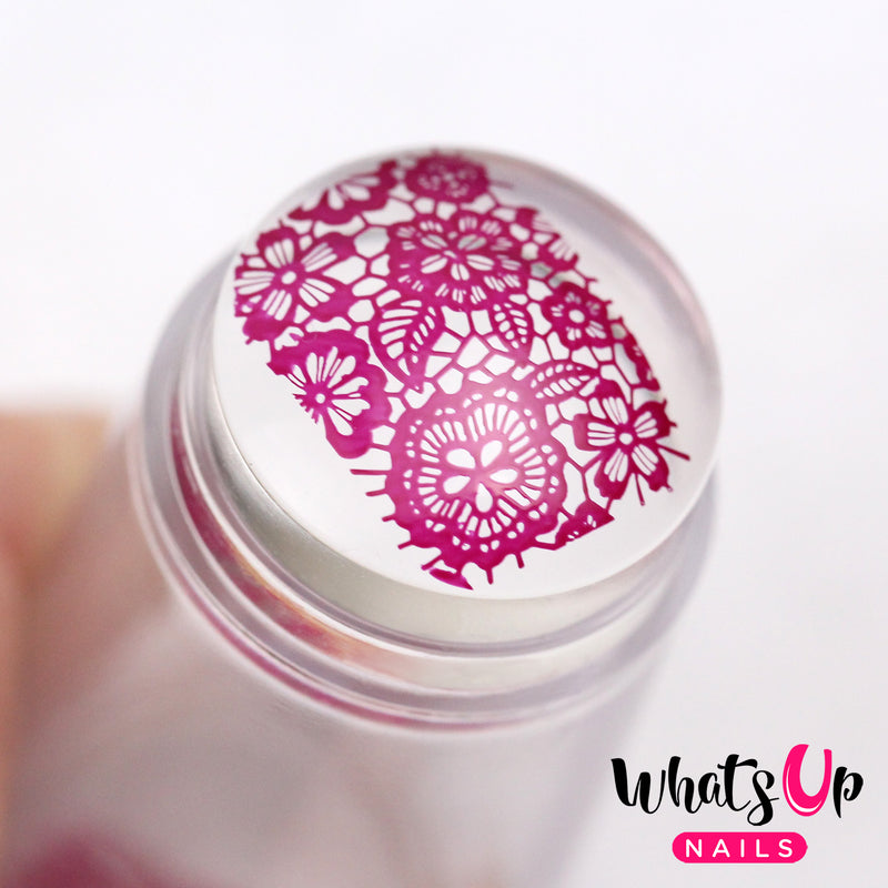 Whats Up Nails - Medium Double Sided Clear Stamper & Scraper