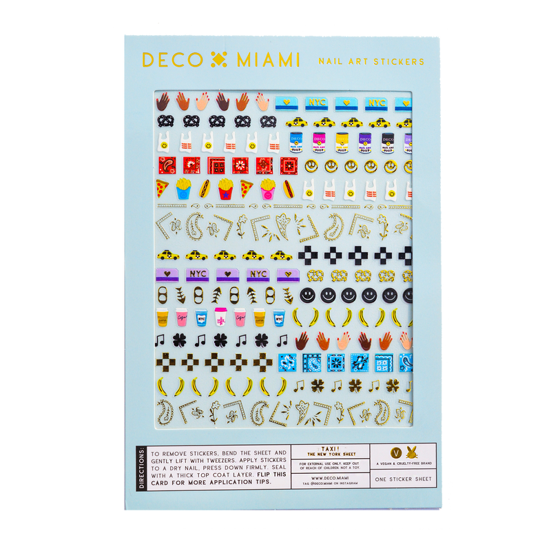Deco Miami - TAXI! (NYC) Nail Stickers