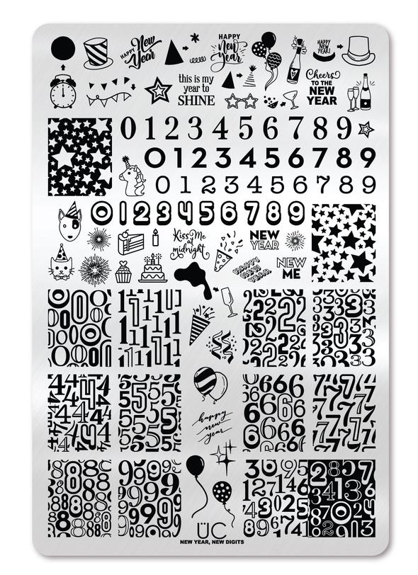 UberChic Beauty - New Year, New Digits Stamping Plate