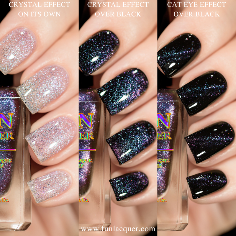 [Preorder, Ships Early Nov] F.U.N Lacquer - Lavender Platinum Diamond Nail Polish (Magnetic)