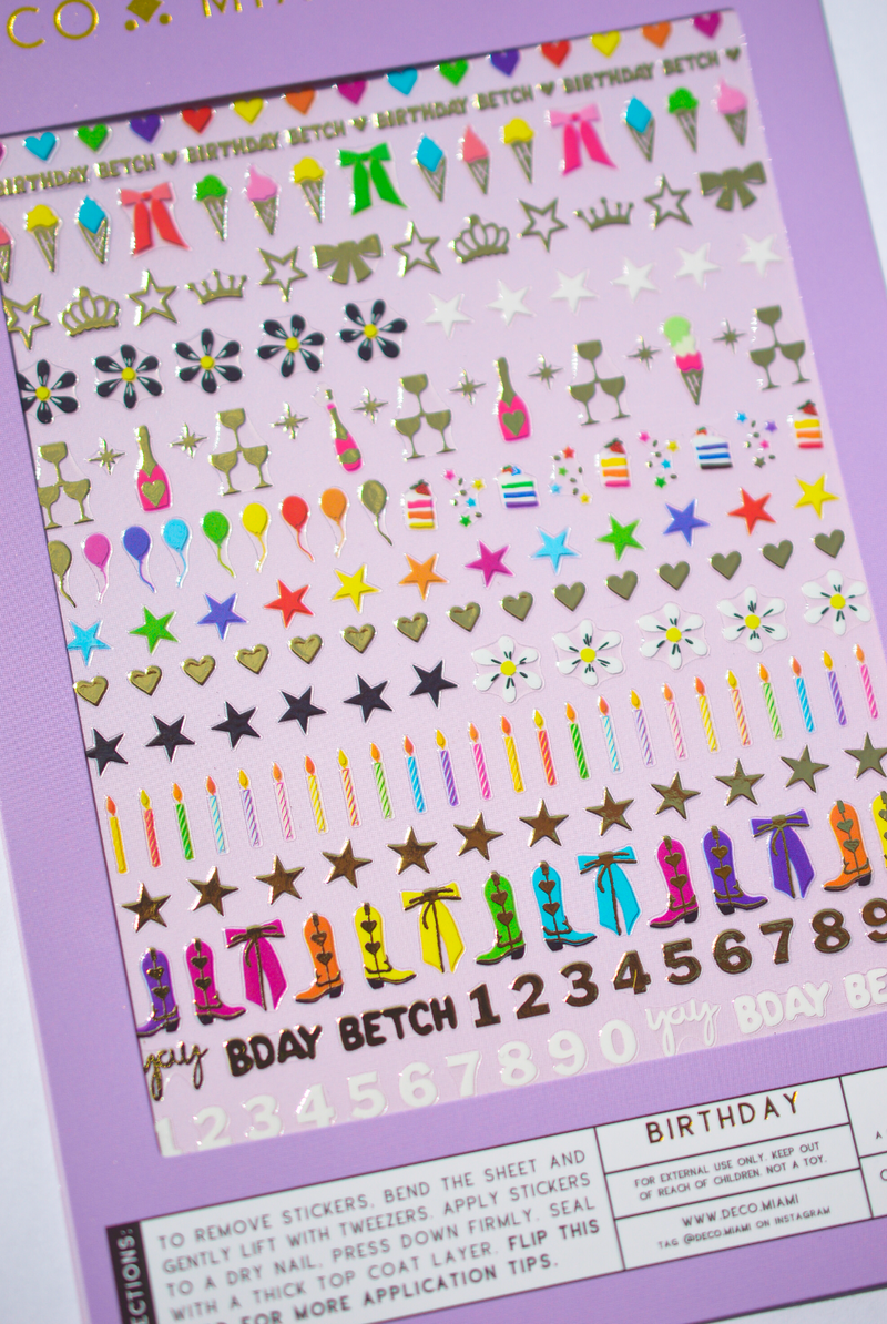 Deco Miami - Birthday Nail Stickers