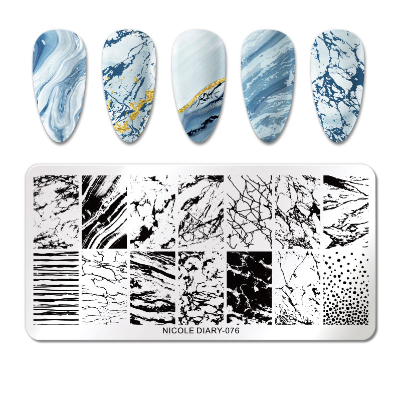 Nicole Diary - 076 So Marble-ous Stamping Plate