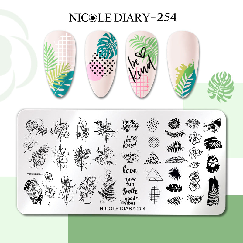 Nicole Diary - 254 Tropic Vibes Stamping Plate