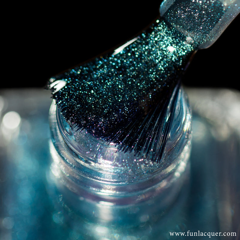 [Preorder, Ships Early Nov] F.U.N Lacquer - Blue Rose Platinum Diamond Nail Polish (Magnetic)