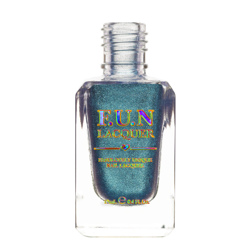 [Preorder, Ships Early Nov] F.U.N Lacquer - Blue Rose Platinum Diamond Nail Polish (Magnetic)