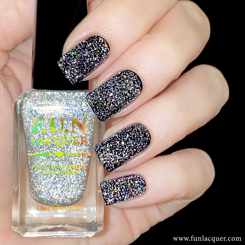 [Preorder, Ships Early Nov] F.U.N Lacquer - Flash Diamond Dust Nail Polish (Flash Reflective)
