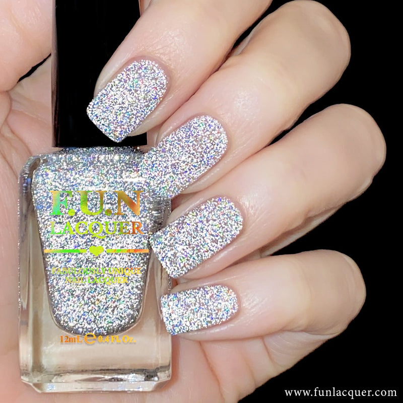 [Preorder, Ships Early Nov] F.U.N Lacquer - Flash Diamond Flake Nail Polish (Flash Reflective)