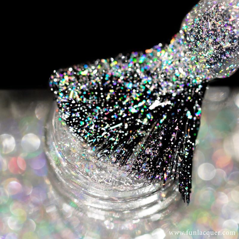 [Preorder, Ships Early Nov] F.U.N Lacquer - Flash Diamond Flake Nail Polish (Flash Reflective)