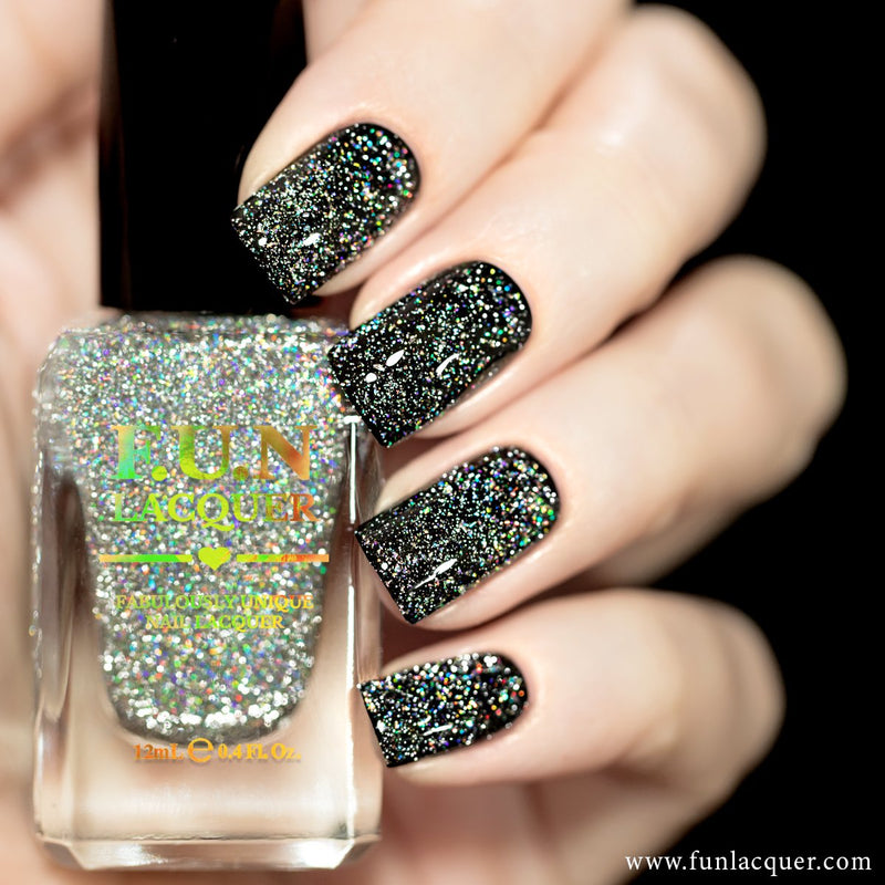 [Preorder, Ships Early Nov] F.U.N Lacquer - Flash Diamond Flake Nail Polish (Flash Reflective)