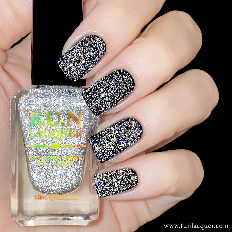 [Preorder, Ships Early Nov] F.U.N Lacquer - Flash Diamond Flake Nail Polish (Flash Reflective)