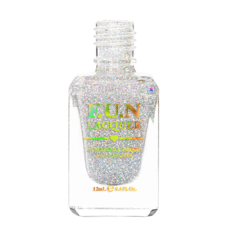 [Preorder, Ships Early Nov] F.U.N Lacquer - Flash Diamond Flake Nail Polish (Flash Reflective)