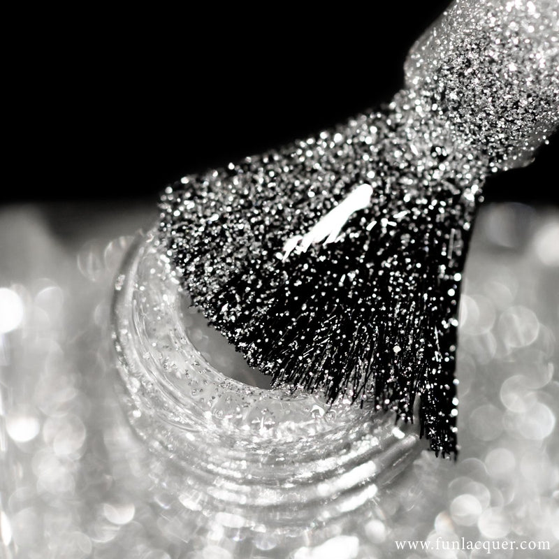 [Preorder, Ships Early Nov] F.U.N Lacquer - Flash Platinum Nail Polish (Flash Reflective)