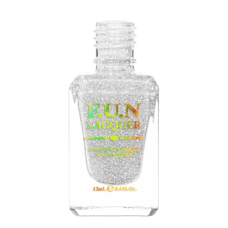 [Preorder, Ships Early Nov] F.U.N Lacquer - Flash Platinum Nail Polish (Flash Reflective)