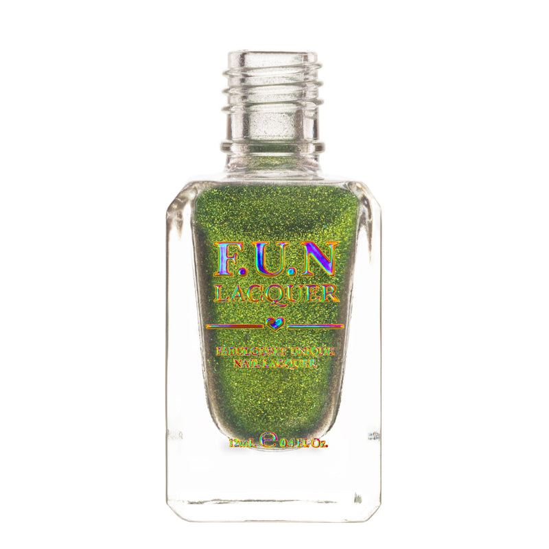 [Preorder, Ships Early Nov] F.U.N Lacquer - Green Rose Platinum Diamond Nail Polish (Magnetic)