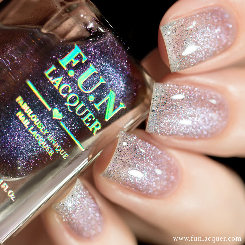 [Preorder, Ships Early Nov] F.U.N Lacquer - Lavender Platinum Diamond Nail Polish (Magnetic)