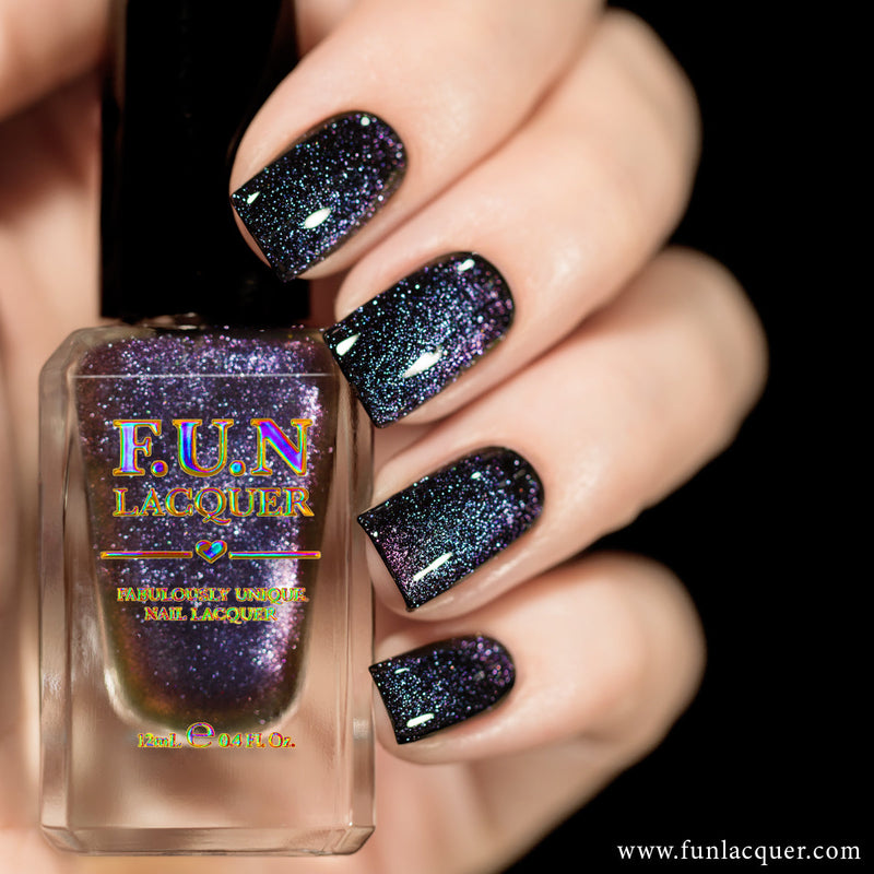[Preorder, Ships Early Nov] F.U.N Lacquer - Lavender Platinum Diamond Nail Polish (Magnetic)
