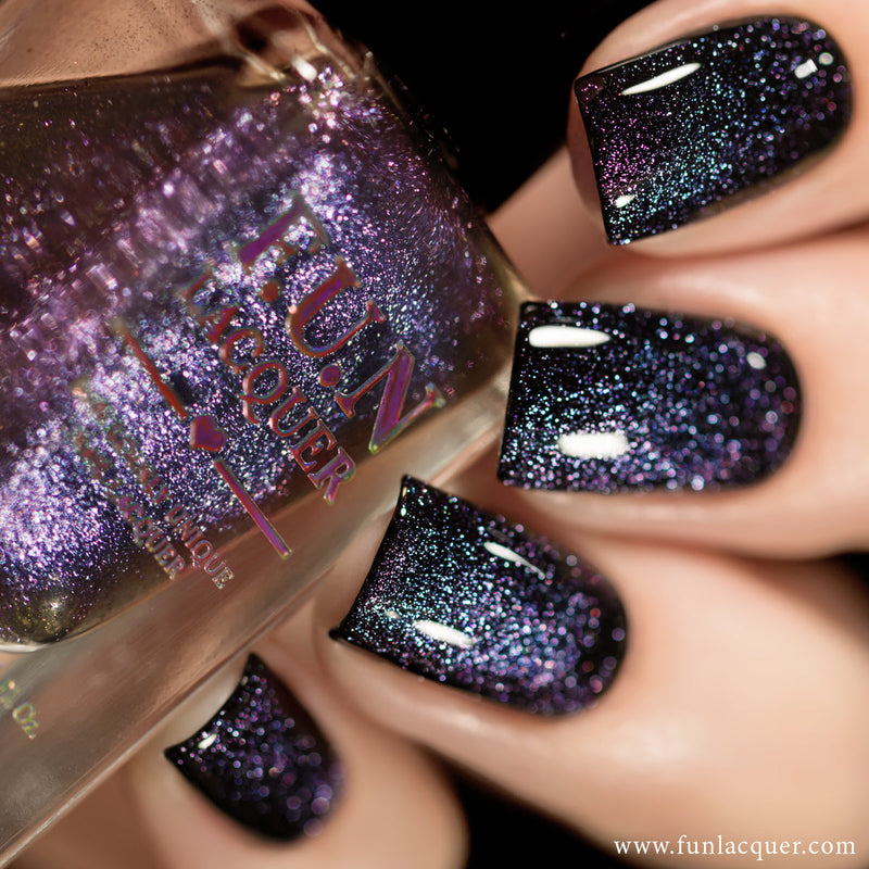 [Preorder, Ships Early Nov] F.U.N Lacquer - Lavender Platinum Diamond Nail Polish (Magnetic)