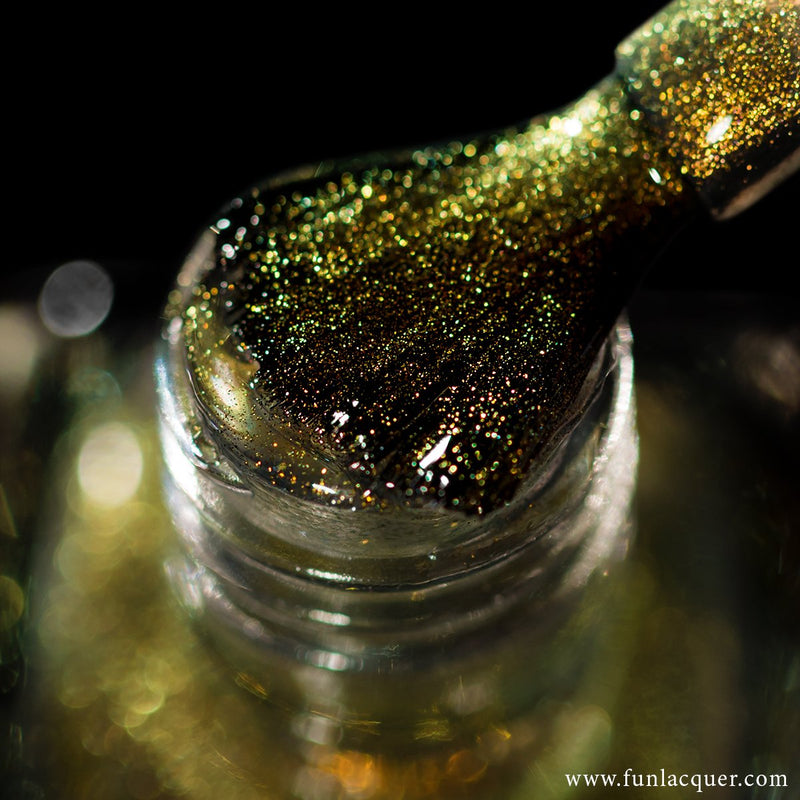 F.U.N Lacquer - Gold Platinum Diamond Nail Polish (Magnetic)