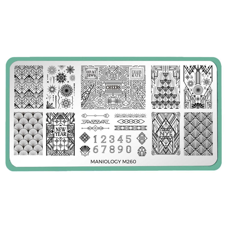 Maniology - New Year: M260 Art Deco Stamping Plate