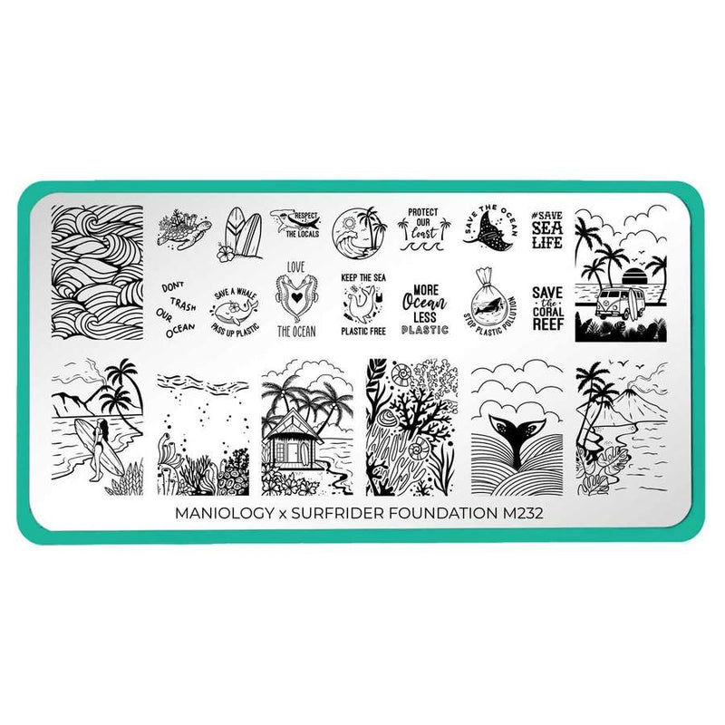 Maniology - Stamp For A Cause: M232 Surfrider Foundation Oahu Stamping Plate