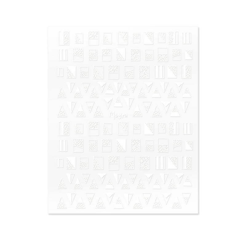 Moyra - Geometric Shapes No. 01 Nail Stickers (White)
