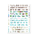 Moyra - Geometric Shapes No. 05 Nail Stickers (Teal)