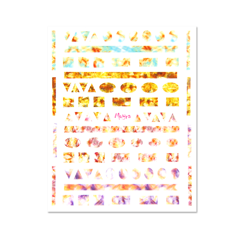 Moyra - Geometric Shapes No. 06 Nail Stickers (Orange)