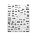 Moyra - Words No. 09 Nail Stickers (Black/White)