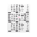 Moyra - Words No. 11 Nail Stickers (Black/White)