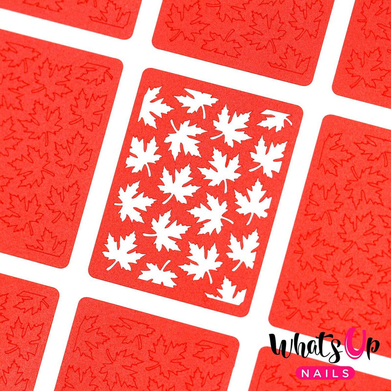 Whats Up Nails - Maple Leaves Stencils