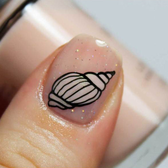 UberChic Beauty - UC Mini - Seashells Aplenty Stamping Plate