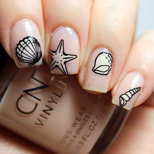 UberChic Beauty - UC Mini - Seashells Aplenty Stamping Plate