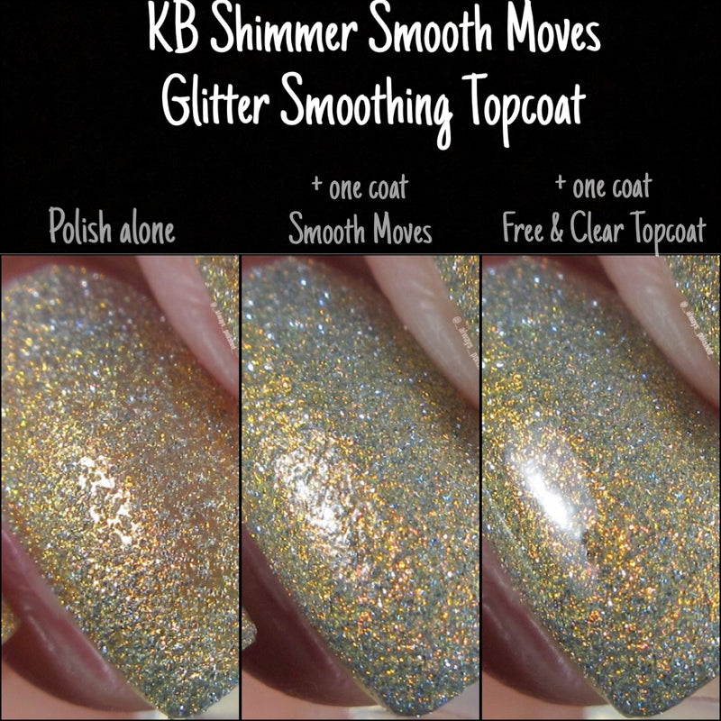 KBShimmer - Smooth Moves Glitter Smoothing Top Coat Nail Polish