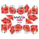 Whats Up Nails - P078 Sweet Poppy Water Decals