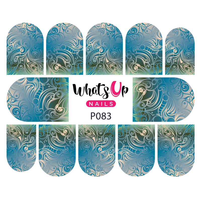 Whats Up Nails - P083 Swirl Sensation Water Decals (Discontinued)