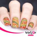 Whats Up Nails - A017 Tribal Feather Stamping Plate