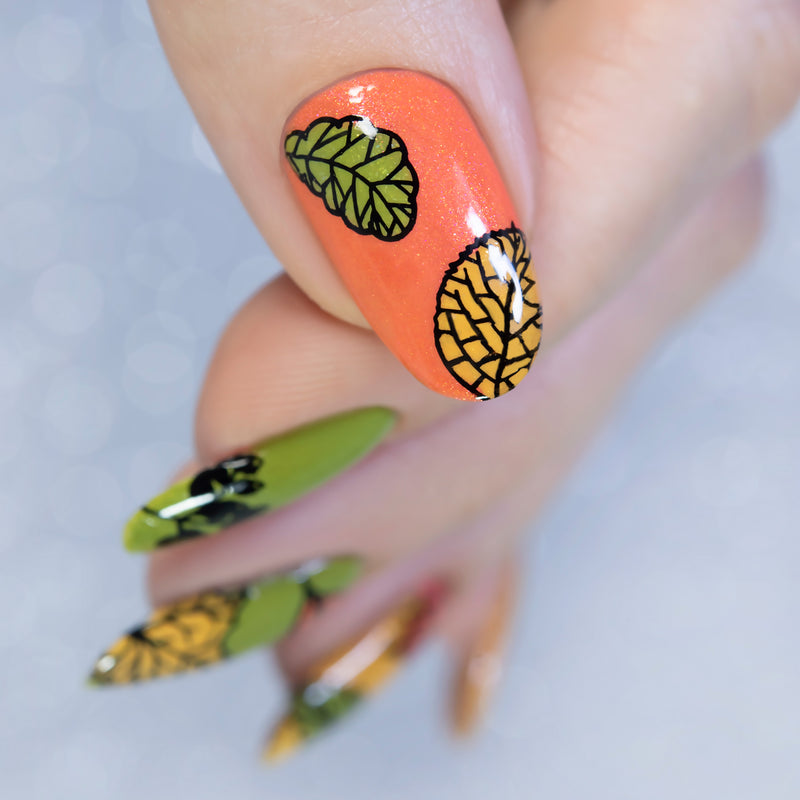 Whats Up Nails - A021 Leaf Pile Stamping Plate