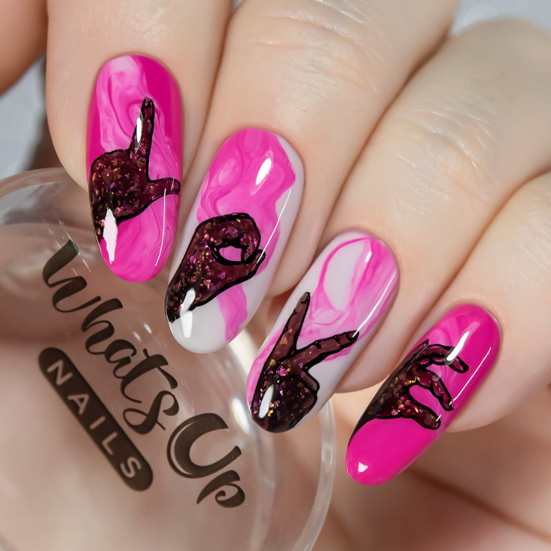 Whats Up Nails - A023 When in Love Stamping Plate